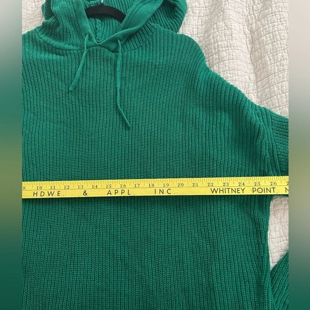 Aligne Green Organic Cotton Hooded Oversized Sweater Tunic Women’s Size Large - Picture 6 of 7